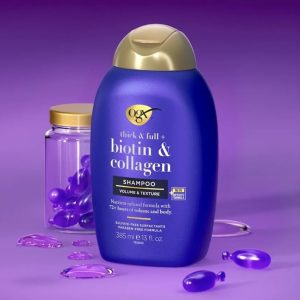 شامپو حجم دهنده بیوتین و کلاژن OGX