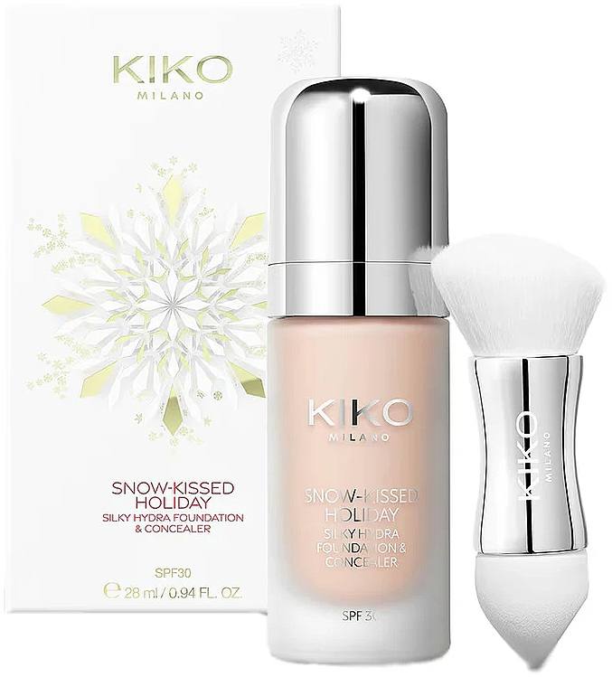 Kiko milano snow_kissed holiday silky hydra foundation & concealer SPF 30